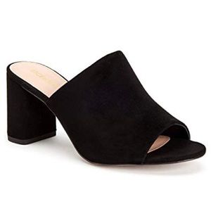 BCBG Black Mules